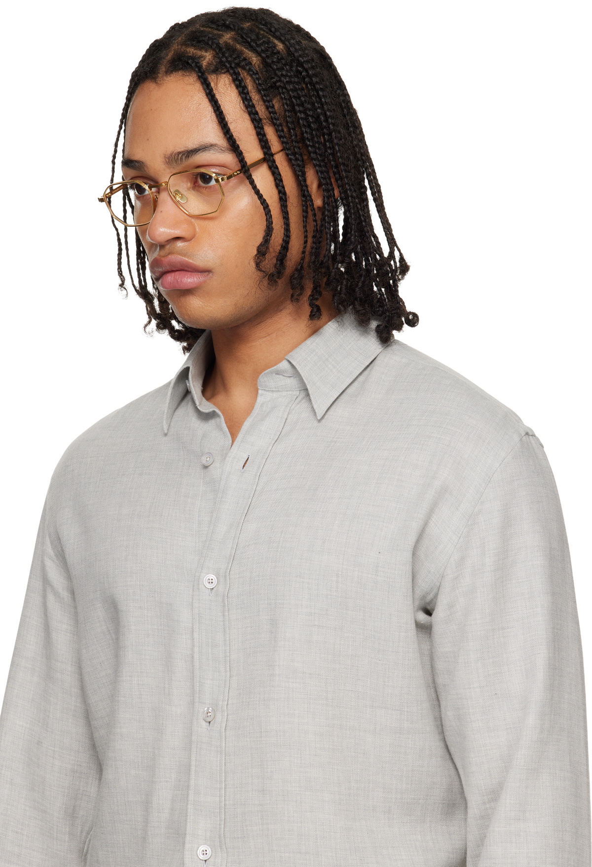 Cutler and Gross Gold Lansdowne 1431 Square Optical Glasses