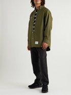 WTAPS - Button-Down Collar Embroidered Cotton Oxford Shirt - Green