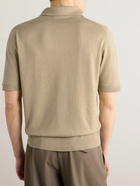 Loro Piana - Silk and Linen-Blend Polo-Shirt - Neutrals