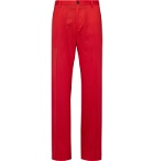 Versace - Red Stretch-Wool Twill Suit Trousers - Red