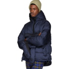 Burberry Blue Down Halstead Anorak Coat