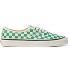 Vans - Anaheim Factory Authentic 44 DX Checkerboard Canvas Sneakers - Green
