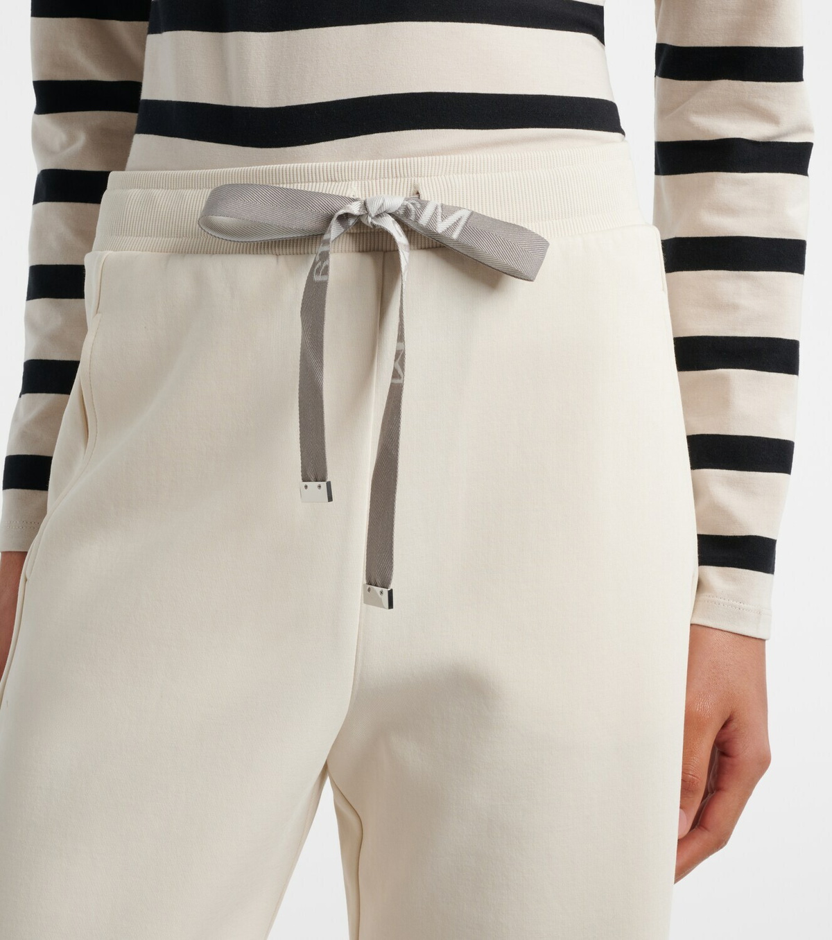 'S Max Mara Cotton-blend jersey wide-leg sweatpants