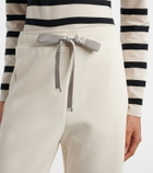 'S Max Mara Cotton-blend jersey wide-leg sweatpants