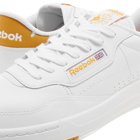 Reebok Men's Court Peak Sneakers in White/Chalk/Bright Ochre