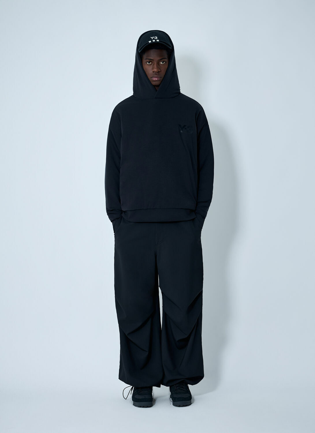 Y-3 Logo Motif Hooded Sweatshirt