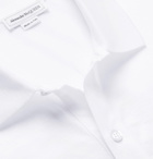 ALEXANDER MCQUEEN - Logo-Appliquéd Mercerised Cotton-Jersey Polo Shirt - White