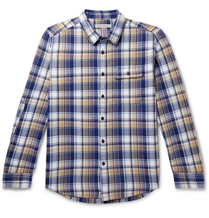 Photo: Outerknown - Rambler Checked Organic Cotton-Flannel Shirt - Blue
