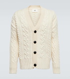 Ami Paris Cable-knit wool cardigan