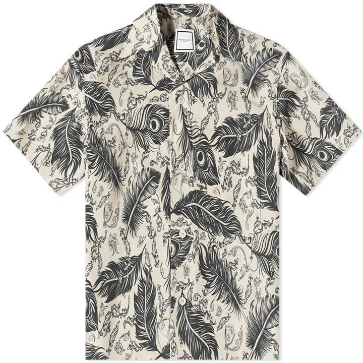 Photo: Wooyoungmi Men's Leaf Print Vacation Shirt in Beige