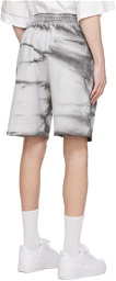 Feng Chen Wang Gray Tie-Dye Shorts