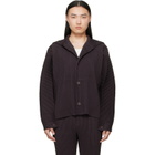 HOMME PLISSÉ ISSEY MIYAKE Brown Linen Like Jacket