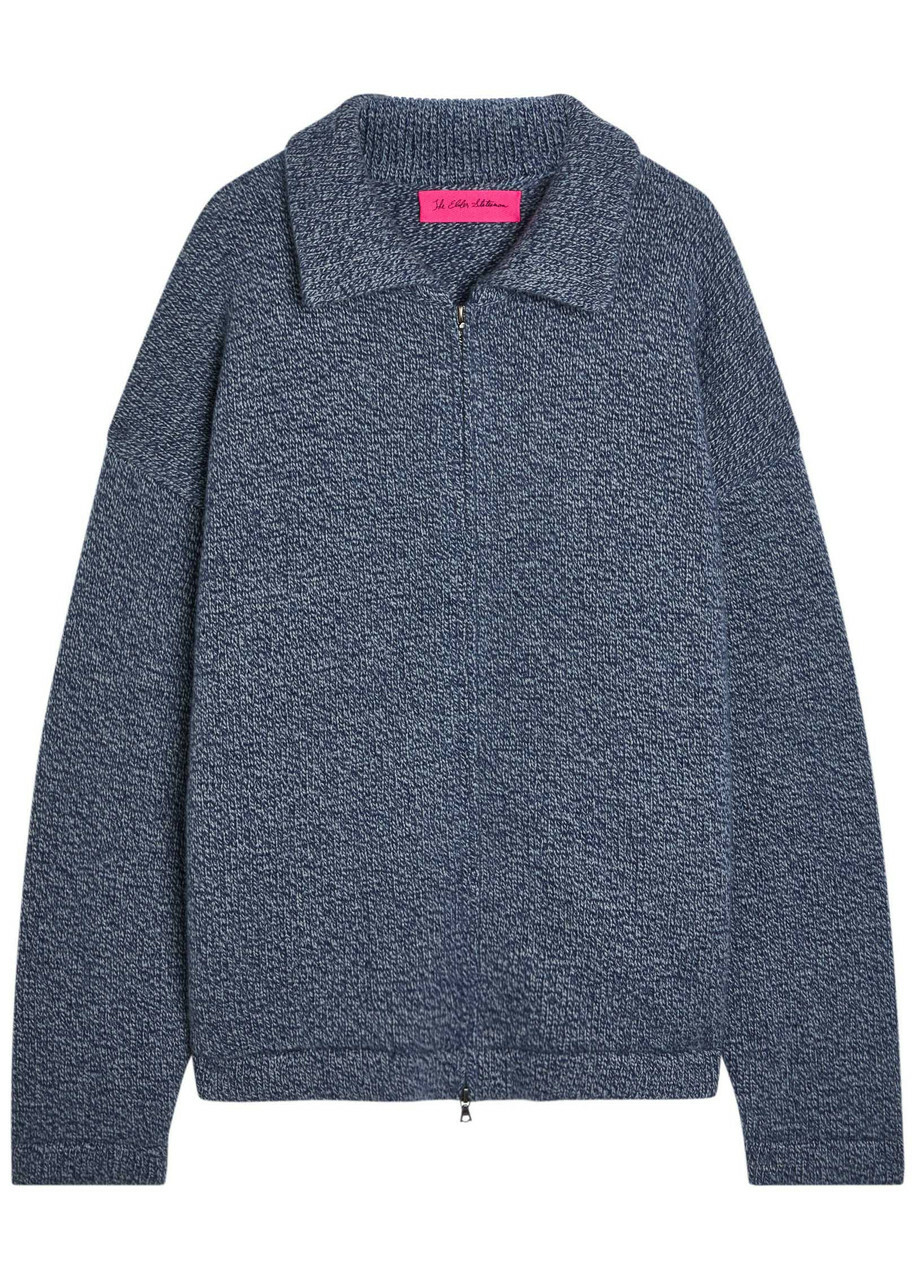 The Elder Statesman Hunter Zip-through Cashmere Jacket Blue