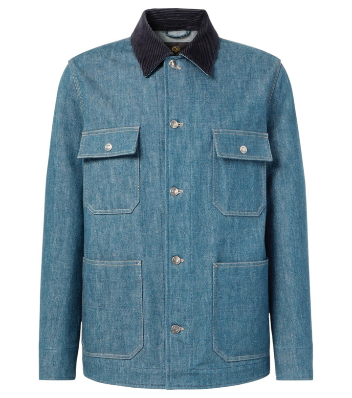 Photo: Loro Piana Conley corduroy-trimmed denim jacket