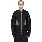 Rick Owens Drkshdw Black Shed Flight Bomber Jacket