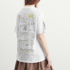 Damson Madder Women's Sundried Washing Line Boyfriend T-Shirt in Off White