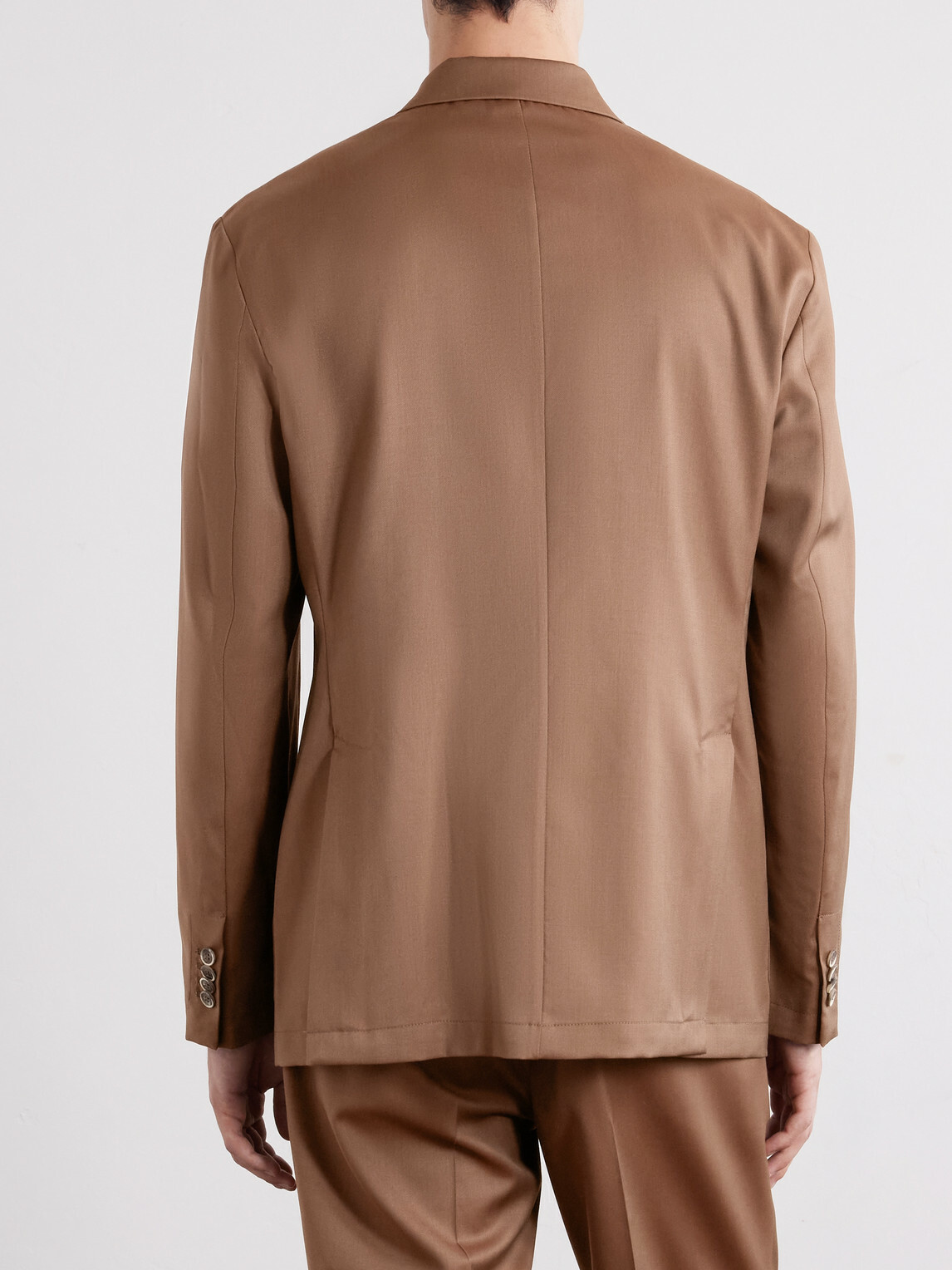 Barena - Double-Breasted Virgin Wool-Gabardine Suit Jacket - Brown
