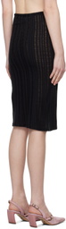Jade Cropper SSENSE Exclusive Black Hook-Eye Midi Skirt