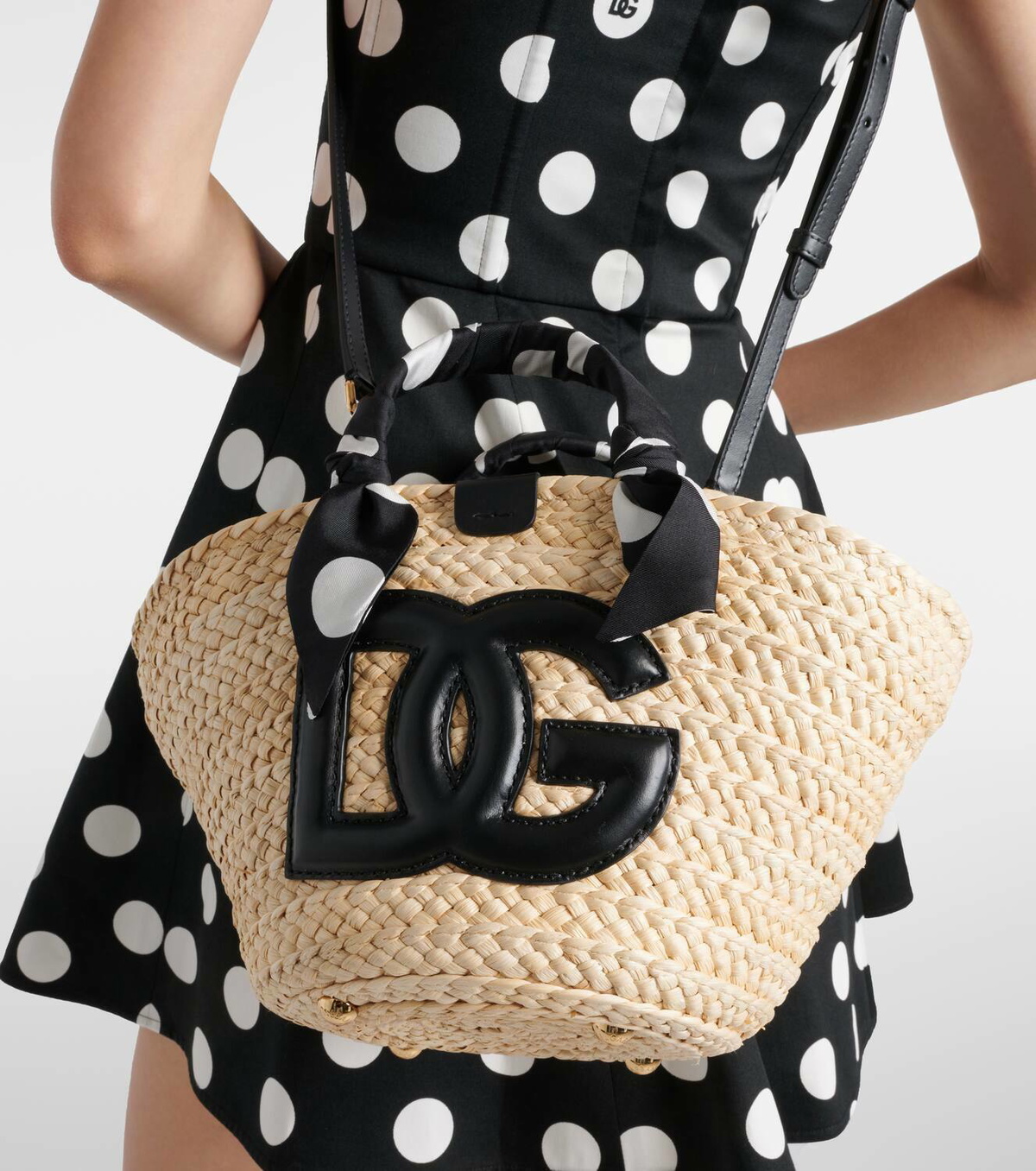 Dolce&Gabbana Kendra Medium raffia tote bag