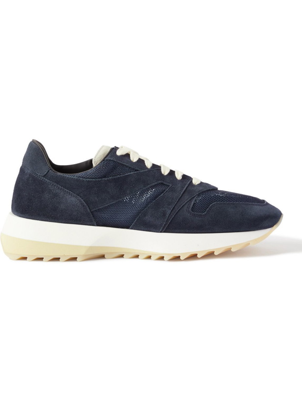 Photo: Fear of God - Panelled Suede and Mesh Sneakers - Blue