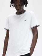 Fred Perry T Shirt White   Mens