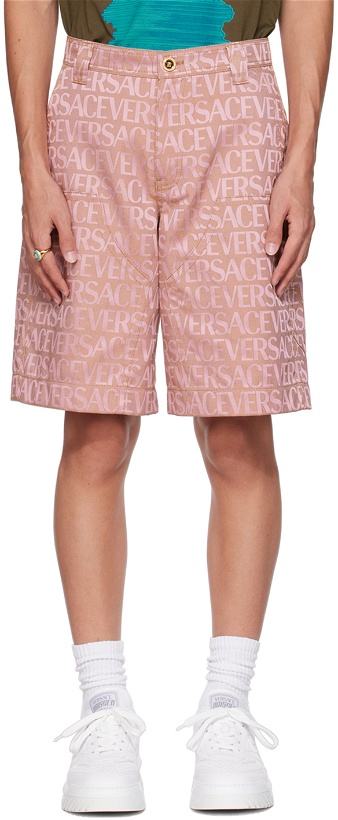 Photo: Versace Pink Allover Shorts