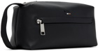 BOSS Black Faux-Leather Pouch