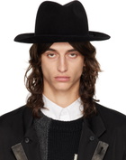 YOHJI YAMAMOTO Black Soft Fedora
