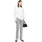 GANNI White Draped Jersey T-shirt