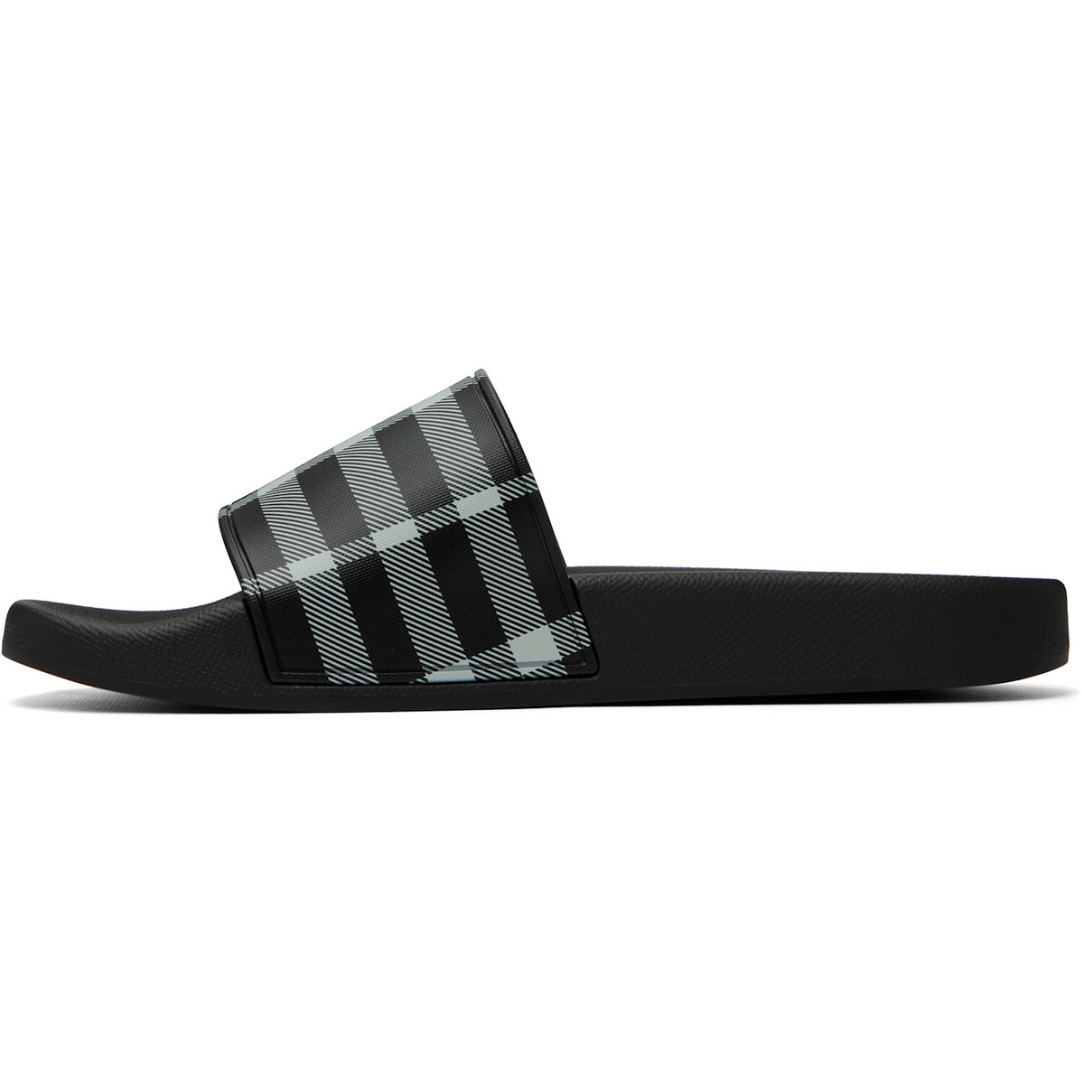 Burberry Black Check Slides