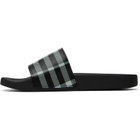 Burberry Black Check Slides