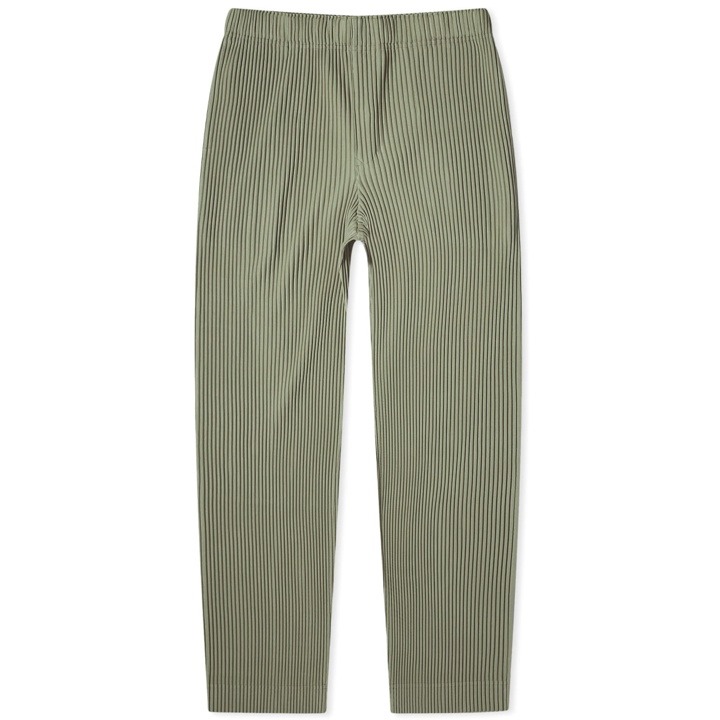 Photo: Homme Plissé Issey Miyake Men's Pleated Straight Leg Trousers in Sage Green