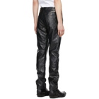 Marine Serre Black Regenerated Leather Pants