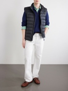 Polo Ralph Lauren - Logo-Embroidered Cotton-Jersey Half-Zip Sweater - Blue