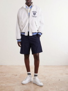 Polo Ralph Lauren - Wimbledon Logo-Embroidered Striped Cotton Blouson Jacket - White