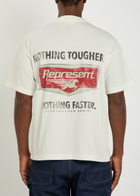 Represent Nothing Faster Printed Cotton T-shirt White