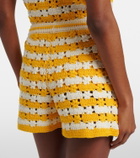 The Upside Goldie Malik cotton crochet shorts