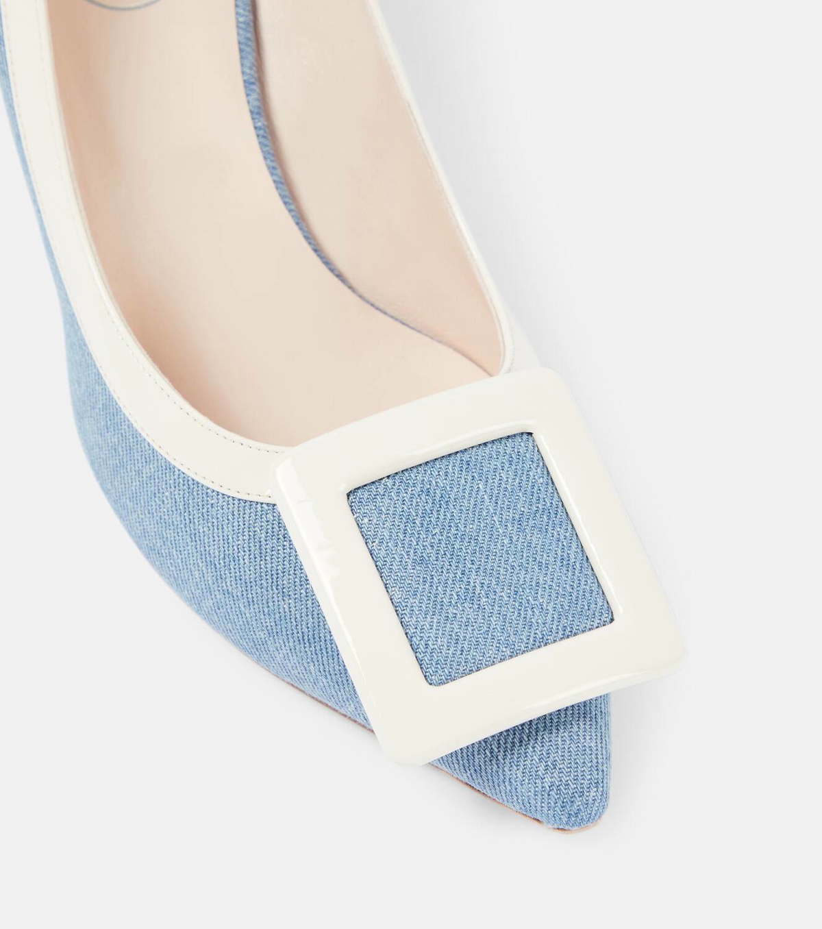 Roger Vivier Viv' In The City leather-trimmed pumps Roger Vivier