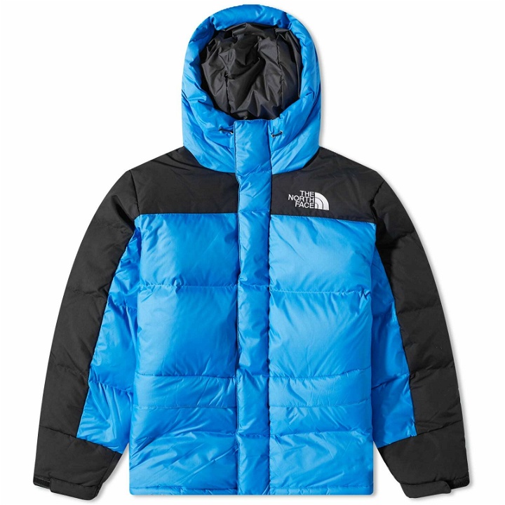 Photo: The North Face Men's Himalayan Down Parka Jacket in Super Sonic Blue/Tnf Black