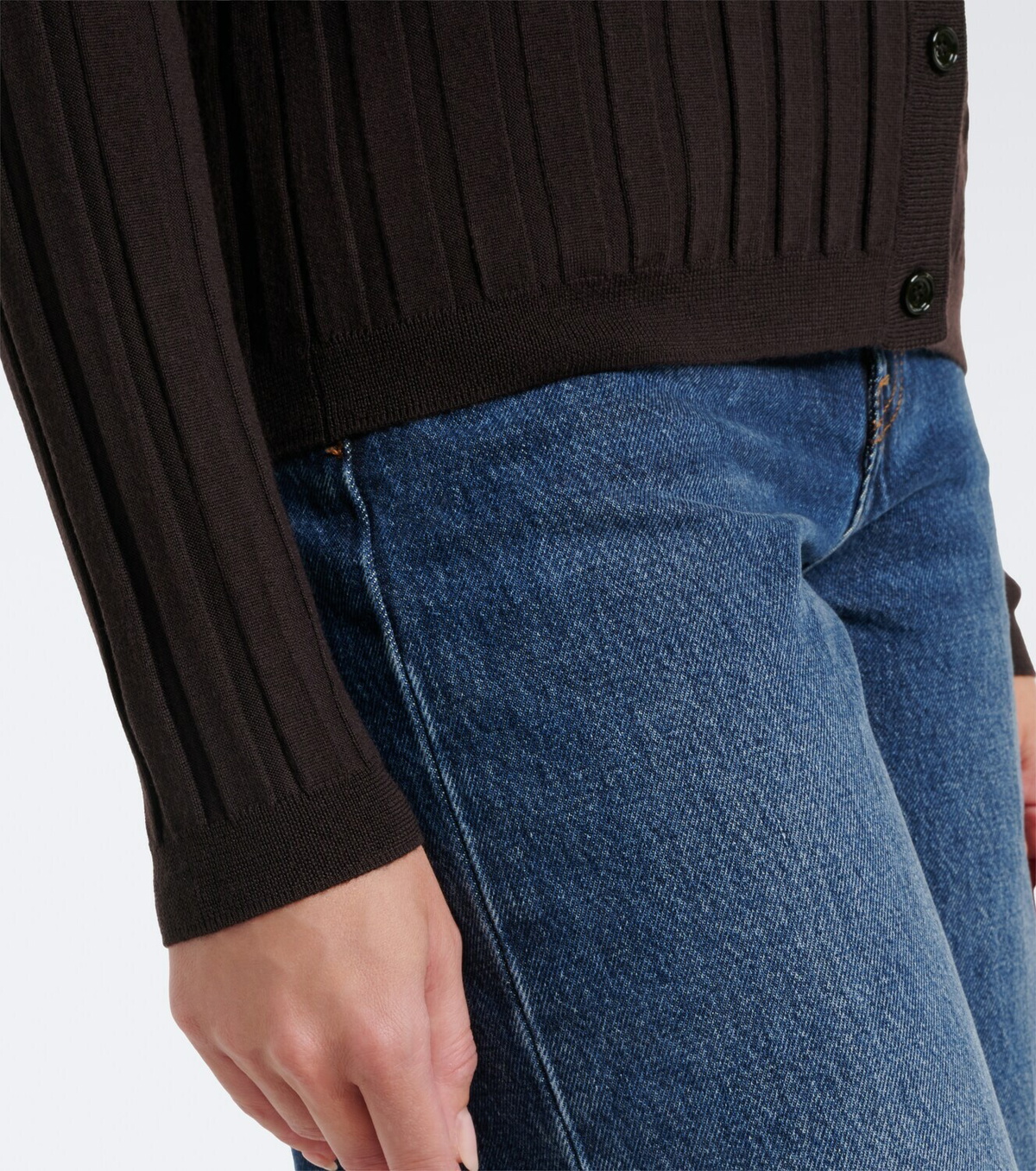 Jardin des Orangers Ribbed-knit virgin wool cardigan