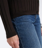 Jardin des Orangers Ribbed-knit virgin wool cardigan
