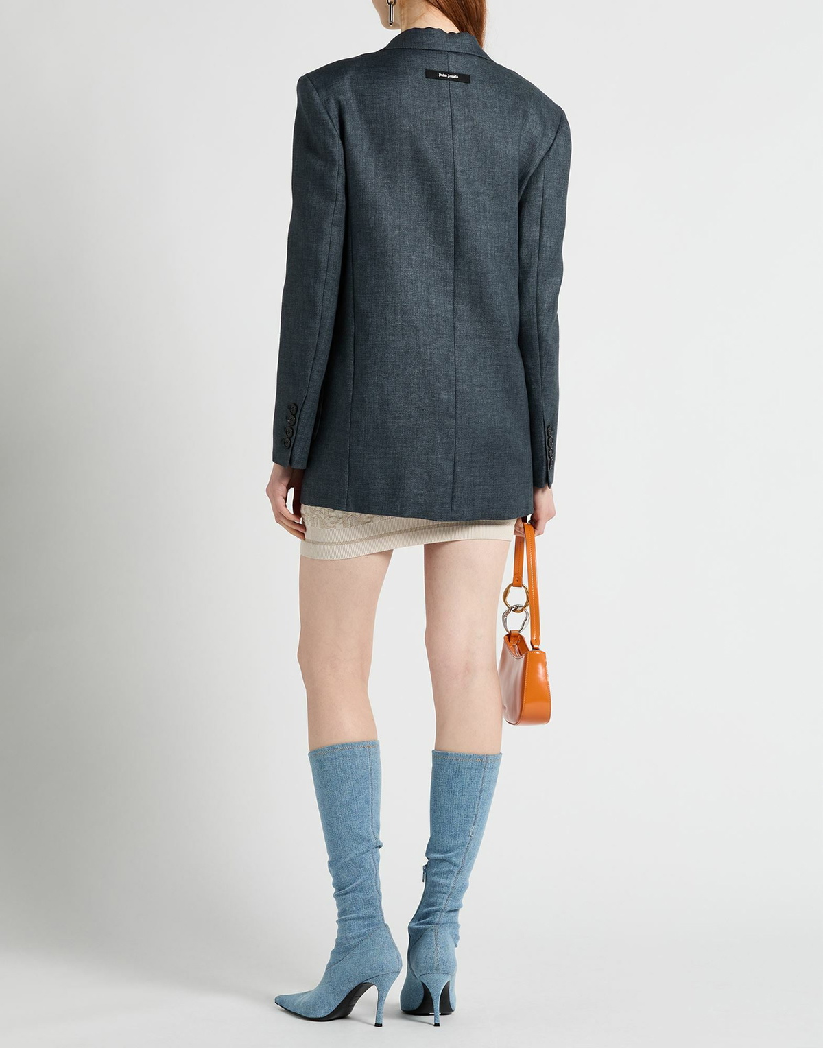 Palm Angels Womens Blazer Slate in Blue