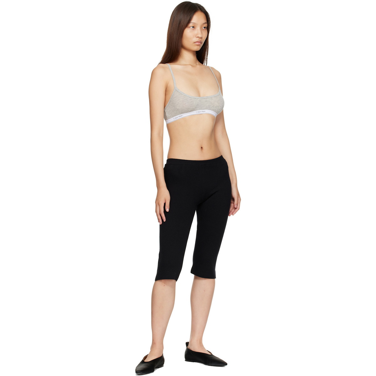 Calvin Klein Collection Gray Sienna Deconstruced Bra
