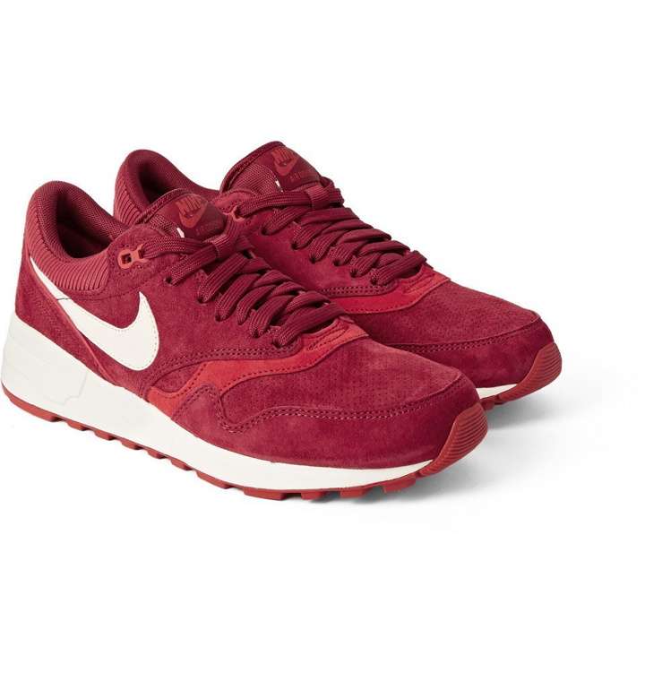 Photo: Nike - Air Odyssey LTR Suede Sneakers - Men - Red
