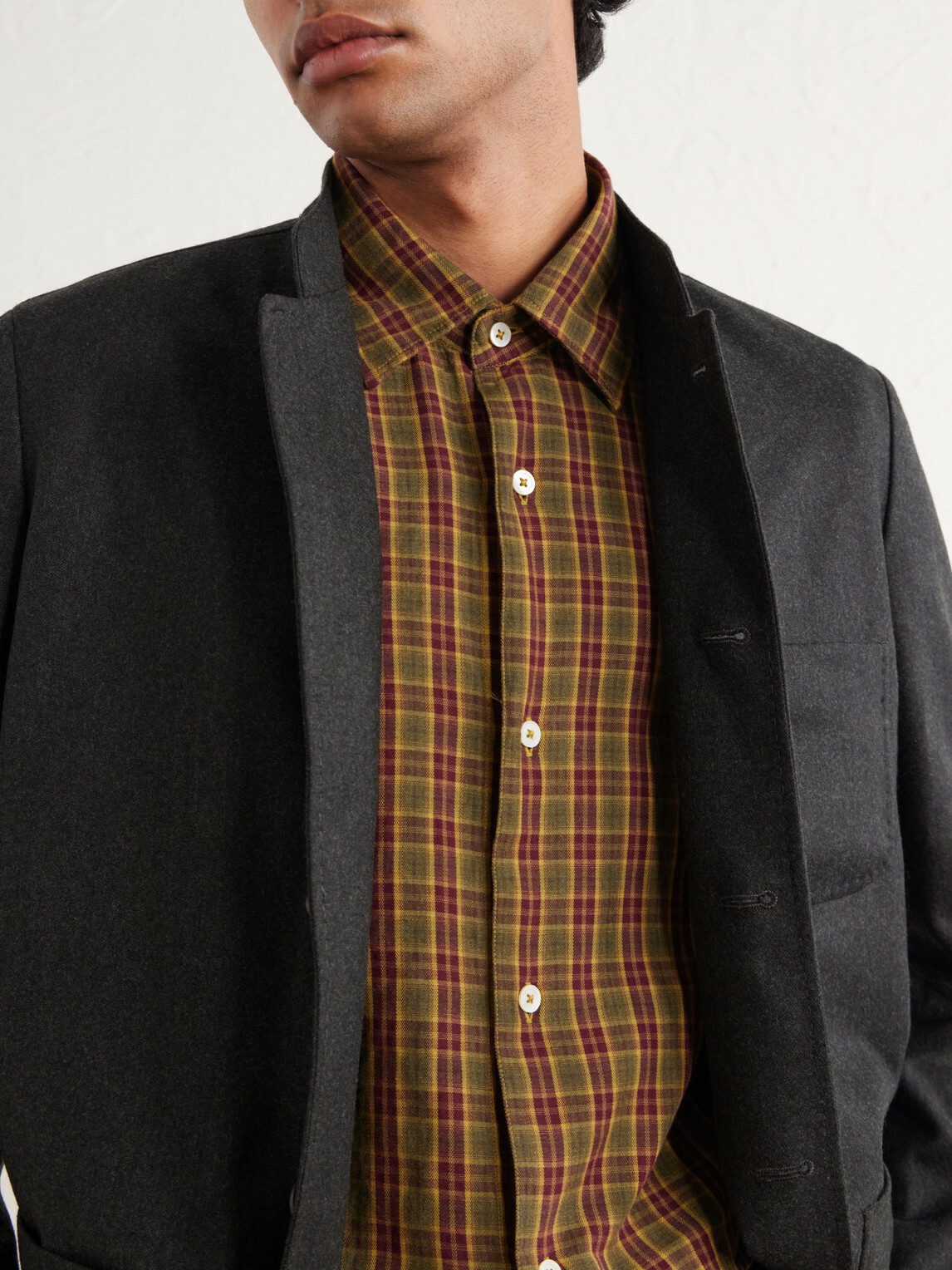 Massimo Alba - Boxy Checked Cotton Shirt - Brown