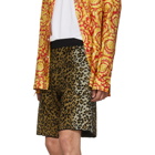 Versace Black Leopard Shorts