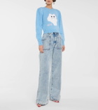 Alessandra Rich High-rise wide-leg jeans