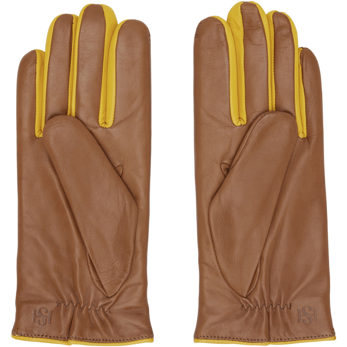 Handsome Stockholm Tan & Yellow Statement Gloves