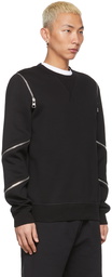 Alexander McQueen Black Spiral Zip Sweatshirt