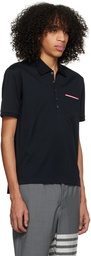 Thom Browne Navy Patch Pocket Polo